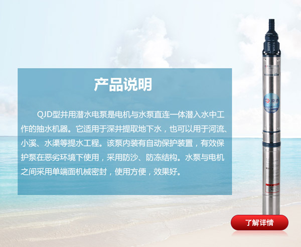 家用無塔供水潛水泵